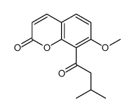 7-methoxy-8-(3-methylbutanoyl)chromen-2-one Structure