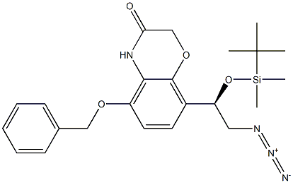 8-[(R)-2-azido-1-(tert-butyl-dimethyl-silanyloxy)-ethyl]-5-benzyloxy-4H-benzo[1,4]oxazin-3-one结构式