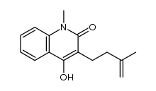 4-hydroxy-N-methyl-3-(3-methylbut-3-enyl)quinolin-2(1H)-one结构式