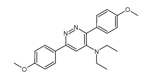 N,N-diethyl-3,6-bis(4-methoxyphenyl)pyridazin-4-amine结构式