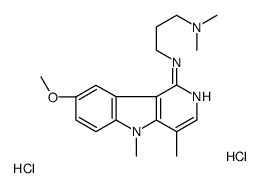 N-(8-methoxy-4,5-dimethylpyrido[4,3-b]indol-1-yl)-N',N'-dimethylpropane-1,3-diamine,dihydrochloride结构式