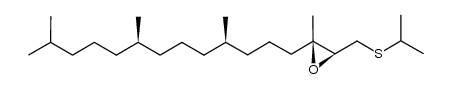 (2R,3S)-3-((isopropylthio)methyl)-2-methyl-2-((4R,8R)-4,8,12-trimethyltridecyl)oxirane结构式