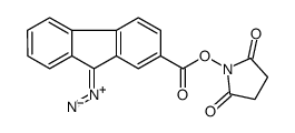 (9-diazoniofluoren-2-ylidene)-(2,5-dioxopyrrolidin-1-yl)oxymethanolate Structure