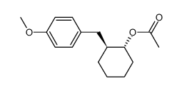 (1R,2S)-2-(4-methoxybenzyl)cyclohexyl acetate结构式