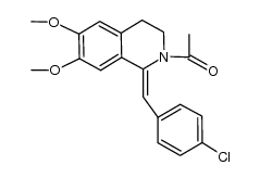 2-acetyl-1-(4-chlorobenzylidene)-1,2,3,4-tetrahydro-6,7-dimethoxyisoquinoline结构式