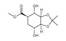 (3aR,4S,5R,7R,7aS)-methyl 4,7-dihydroxy-2,2-dimethylhexahydrobenzo[d][1,3]dioxole-5-carboxylate Structure