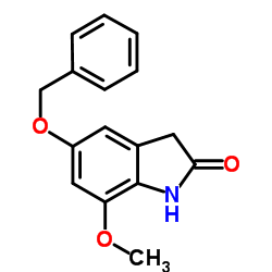 5-(Benzyloxy)-7-methoxy-1,3-dihydro-2H-indol-2-one structure