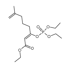 (Z)-ethyl 3-((diethoxyphosphoryl)oxy)-7-methylocta-2,7-dienoate结构式