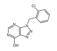 3-(2-Chloro-benzyl)-3H-[1,2,3]triazolo[4,5-d]pyrimidin-7-ol结构式
