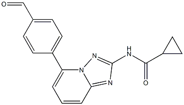 N-(5-(4-formylphenyl)-[1,2,4]triazolo[1,5-a]pyridin-2-yl)cyclopropanecarboxamide Structure