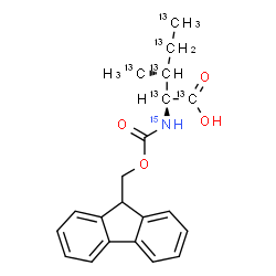 Fmoc-Ile-OH-13C6,15N结构式