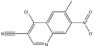 4-chloro-6-methyl-7-nitroquinoline-3-carbonitrile Structure