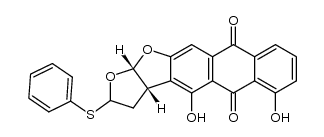 (3aS,12aS)-4,6-dihydroxy-2-(phenylthio)-3,3a-dihydroanthra[2,3-b]furo[3,2-d]furan-5,10(2H,12aH)-dione结构式