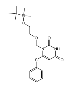1-[[2-[(tert-butyldimethylsilyl)oxy]ethoxy]methyl]-6-(phenylthio)thymine Structure