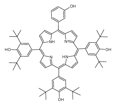 4,4',4''-(20-(3-hydroxyphenyl)porphyrin-5,10,15-triyl)tris(2,6-di-tert-butylphenol)结构式