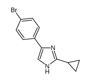 5-(4-bromophenyl)-2-cyclopropyl-1H-imidazole结构式