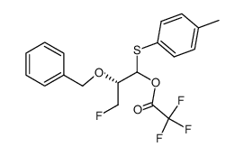 (2S)-1-trifluoroacetyloxy-1-tolylthio-2-benzyloxy-3-fluoropropane结构式