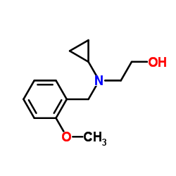 2-[Cyclopropyl(2-methoxybenzyl)amino]ethanol结构式