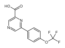 6-[4-(Trifluoromethoxy)phenyl]pyrazine-2-carboxylic Acid Structure
