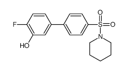 2-fluoro-5-(4-piperidin-1-ylsulfonylphenyl)phenol Structure