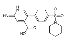 2-amino-5-(4-piperidin-1-ylsulfonylphenyl)pyridine-4-carboxylic acid Structure