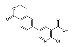 2-chloro-5-(4-ethoxycarbonylphenyl)pyridine-3-carboxylic acid Structure