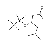 (3S)-3-[(tert-butyl)dimethylsilyloxy]-5-methylhexanoic acid Structure