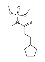 dimethyl N-(3-cyclopentylthiopropanoyl)-N-methylphosphoramidate Structure