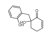 6-hydroxy-6-(2-hydroxybenzyl)cyclohex-2-enone结构式