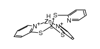 [κ3-(tris(2-pyridylthio)methyl)]ZnH Structure
