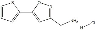 5-(噻吩-2-基)-1,2-噁唑-3-基]甲胺盐酸盐结构式