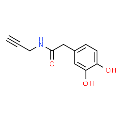 2-(3,4-二羟基苯基)-N-(丙-2-炔-1-基)乙酰胺结构式