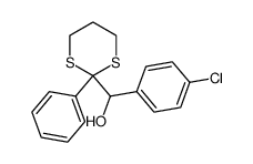 (4-chlorophenyl)(2-phenyl-1,3-dithian-2-yl)methanol Structure