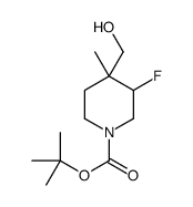 3-氟-4-(羟甲基)-4-甲基哌啶-1-羧酸叔丁酯结构式