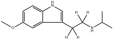 N-[1,1,2,2-tetradeuterio-2-(5-methoxy-1H-indol-3-yl)ethyl]propan-2-amine结构式