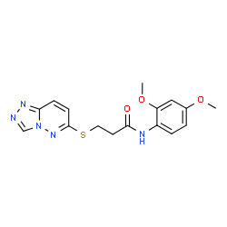 N-(2,4-Dimethoxyphenyl)-3-([1,2,4]triazolo[4,3-b]pyridazin-6-ylsulfanyl)propanamide structure