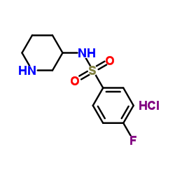 4-Fluoro-N-piperidin-3-yl-benzenesulfonamide hydrochloride structure