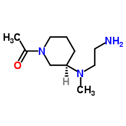 1-{(3R)-3-[(2-Aminoethyl)(methyl)amino]-1-piperidinyl}ethanone Structure