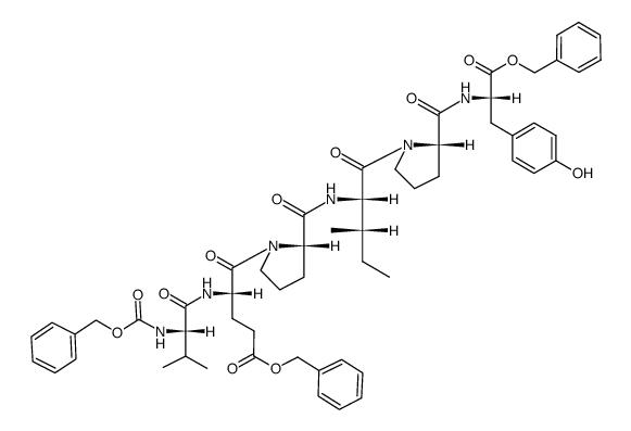 Z-Val-Glu(OBzl)-Pro-Ile-Pro-Tyr-OBzl结构式