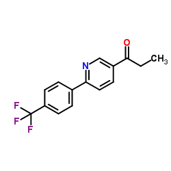 1-{6-[4-(Trifluoromethyl)phenyl]-3-pyridinyl}-1-propanone Structure