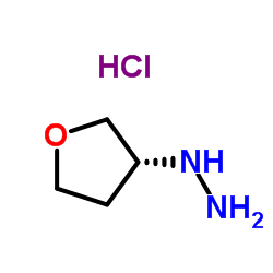 (3R)-Tetrahydro-3-furanylhydrazine hydrochloride (1:1) Structure