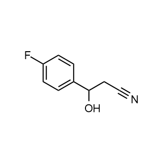 4-Fluoro-β-hydroxybenzenepropanenitrile Structure