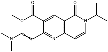 Methyl 2-[(E)-2-(dimethylamino)vinyl]-6-isopropyl-5-oxo-5,6-dihydro-1,6-naphthyridine-3-carboxyla Structure