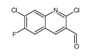 2,7-Dichloro-6-fluoro-quinoline-3-carbaldehyde Structure