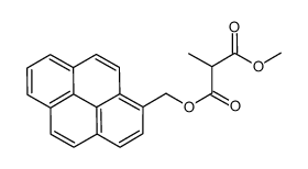1-O-methyl 3-O-(pyren-1-ylmethyl) 2-methylpropanedioate结构式