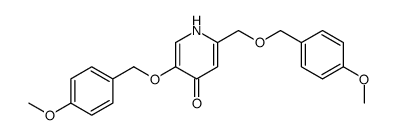 5-[(4-methoxyphenyl)methoxy]-2-[(4-methoxyphenyl)methoxymethyl]-1H-pyridin-4-one结构式