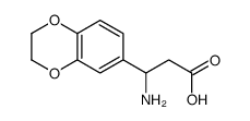 3-氨基-3-(2,3-二氢苯并[1,4]-6-二氧基)-丙酸结构式