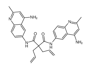 diallyl-malonic acid bis-(4-amino-2-methyl-[6]quinolylamide)结构式