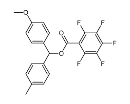 4-methoxy-4'-methylbenzhydryl pentafluorobenzoate结构式