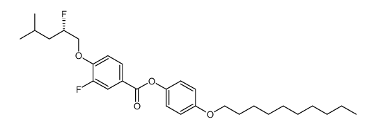 4'-n-decyloxyphenyl-4-[(4-methyl-2S-fluoro)pentyloxy]-3-fluorobenzoate Structure